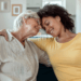 adult women with elderly mom