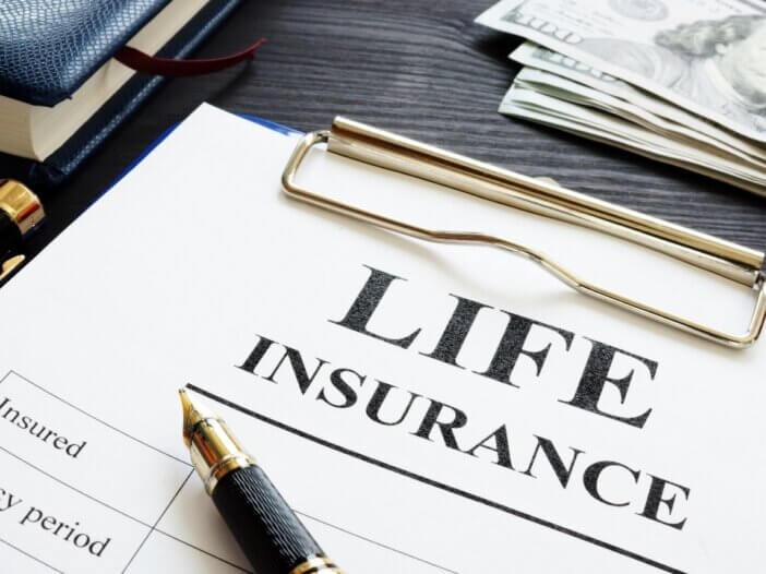 a photo of a life insurance document